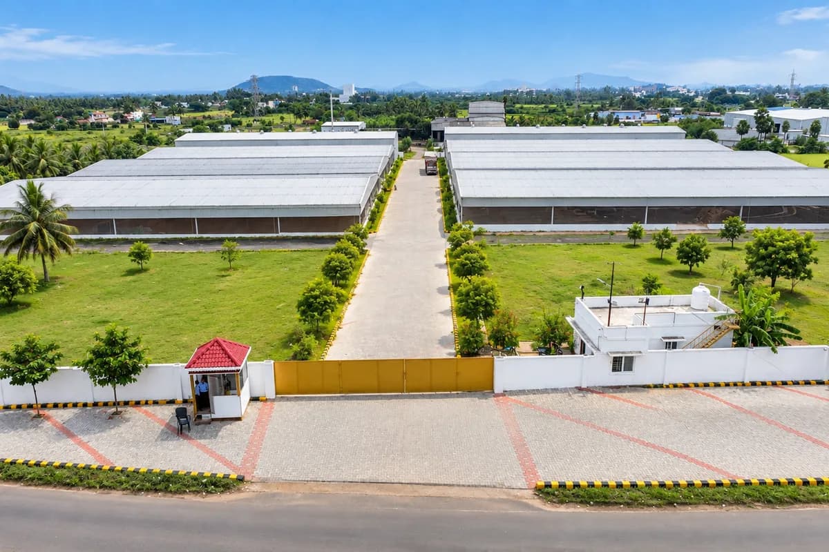 SLP, Namakkal — Drying yard, decortication and botanical extraction