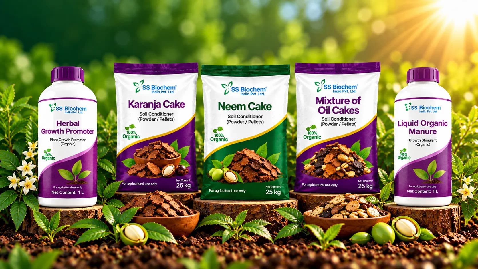 The biostimulants & soil health range supplied by SS Biochem